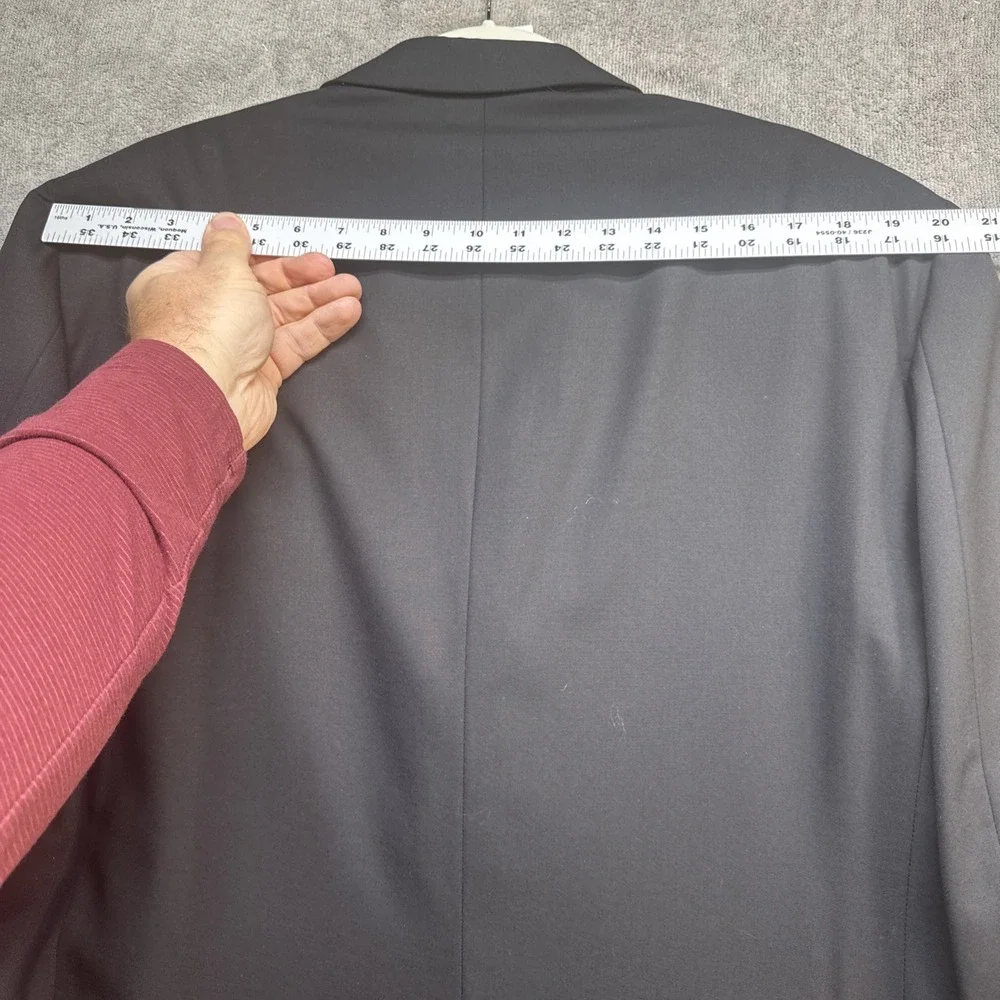 Samuelsohn wool tuxedo jacket black satin‎ lapel formal dinner blazer mens 46R